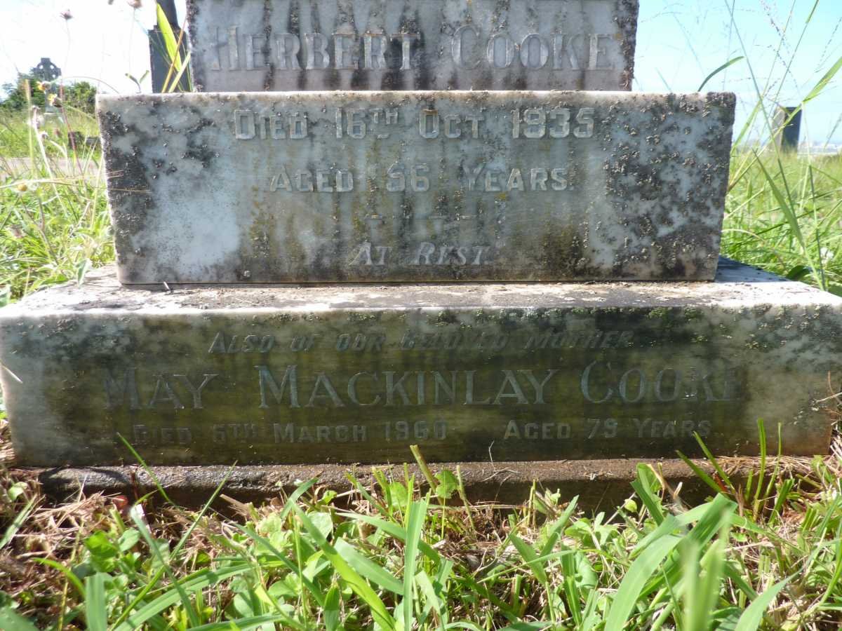 COOKE Reginald Cyril Herbert -1935 &amp; May Mackinlay -1960