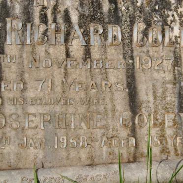 COLEY Osborne Richard -1927 &amp; Mary Josephine -1958