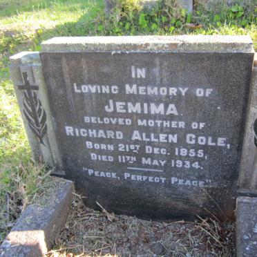 COLE Jemima 1855-1934