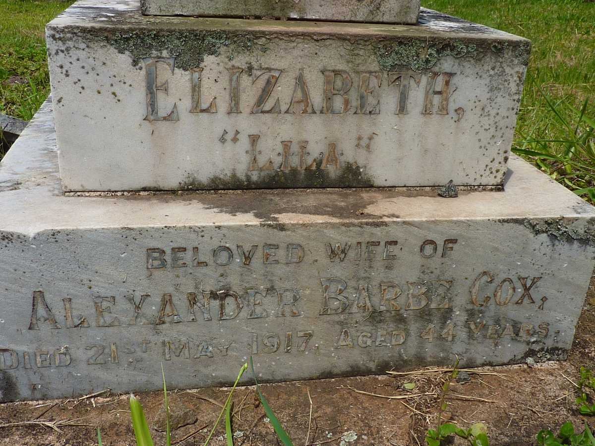 COX Elizabeth -1917