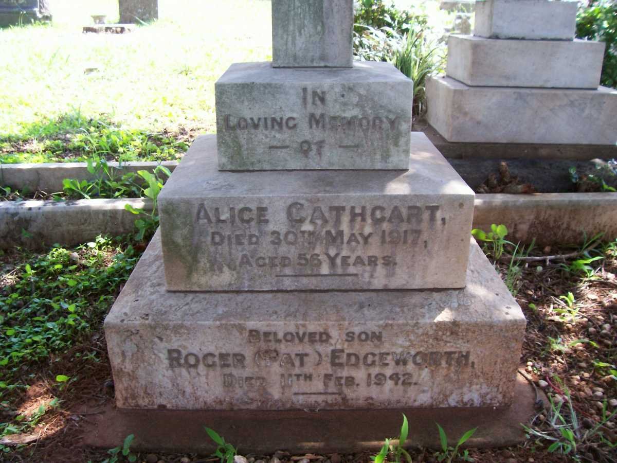CATHCART Alice -1917 &amp; EDGEWORTH  Roger -1942