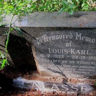 CALASSE Louis Karl 1922-1987