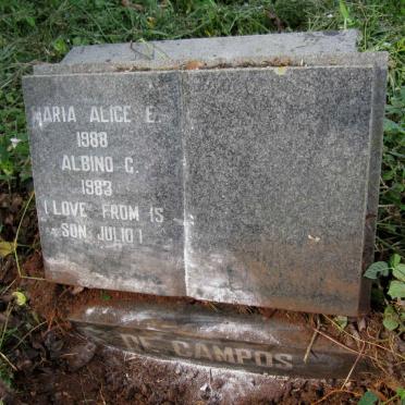 CAMPOS Albino G., de -1986 &amp; Maria Alice E. -1988