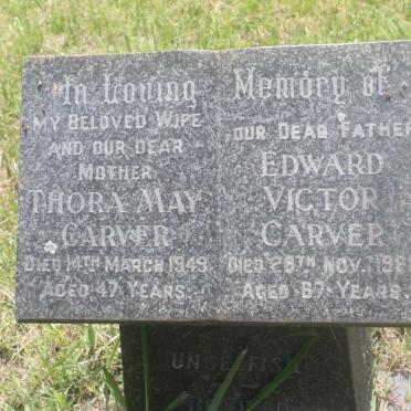 CARVER Edward Victor -1965 &amp; Thora May -1949