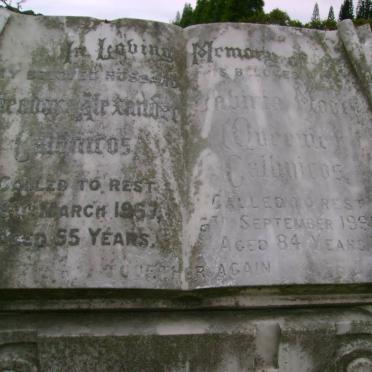 CALLINICOS Theodore Alexander -1967 &amp; Lavinia Mabel -1999