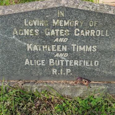 CARROLL Agnes Gates -1944 :: TIMMS Kathleen -1932 :: BUTTERFIELD Alice -1936