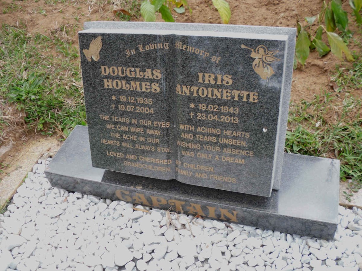 CAPTAIN Douglas Holmes 1935-2004 &amp; Iris Antoinette 1943-2013
