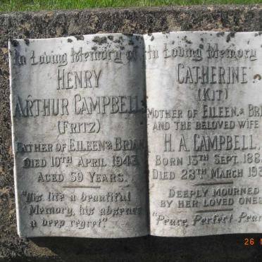 CAMPBELL Henry Arthur -1943 &amp; Catherine 1882-1936