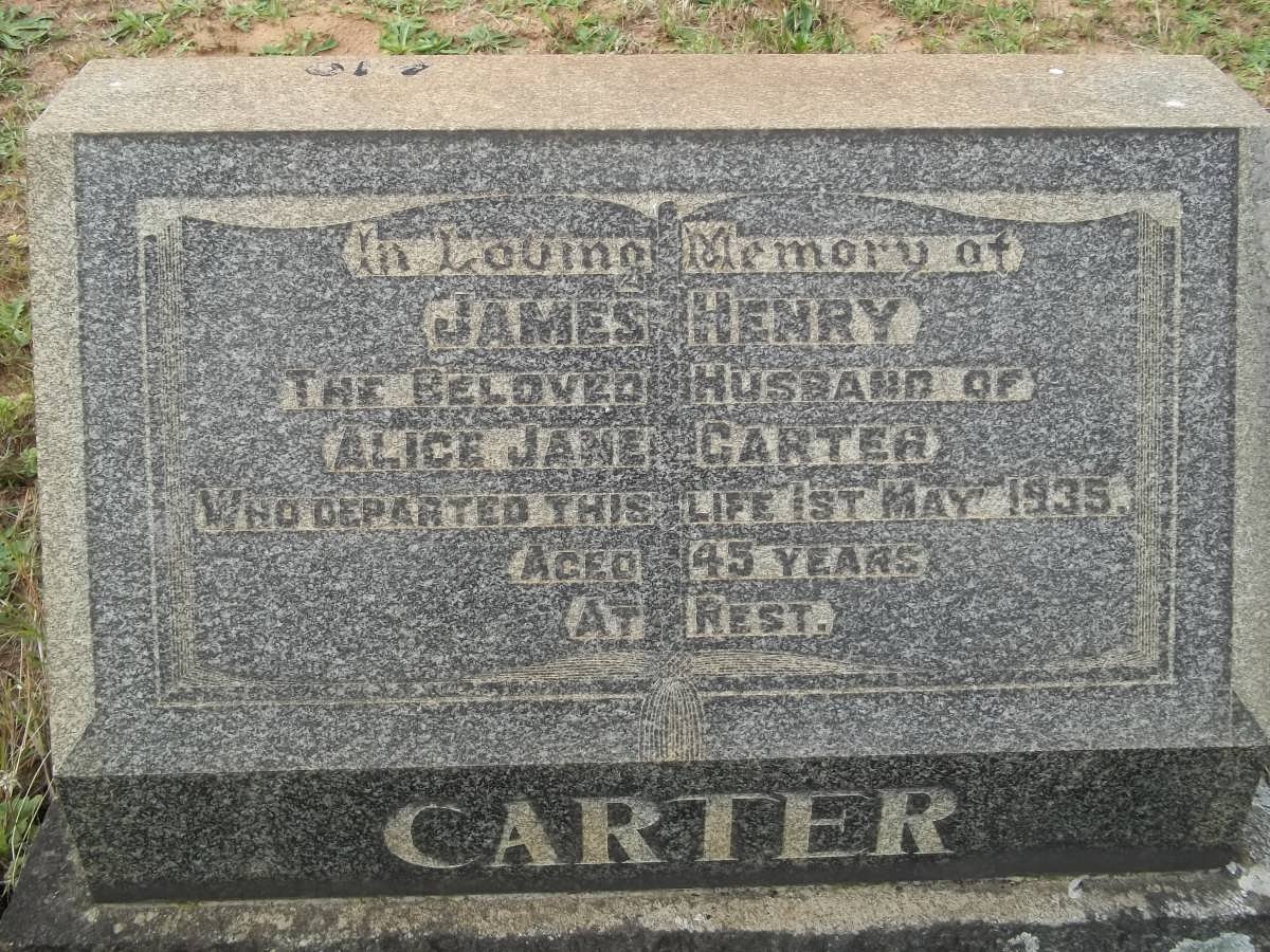 CARTER James Henry -1935