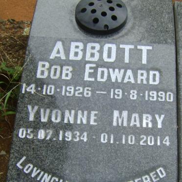 ABBOTT Bob Edward 1926-1990 &amp; Yvonne Mary 1934-2014