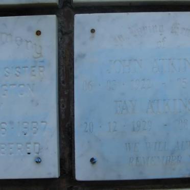 ATKINSON John 1922-1987 &amp; Fay 1929-1995