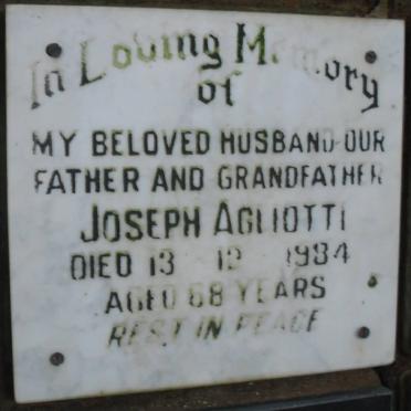 AGLIOTTI Joseph -1984