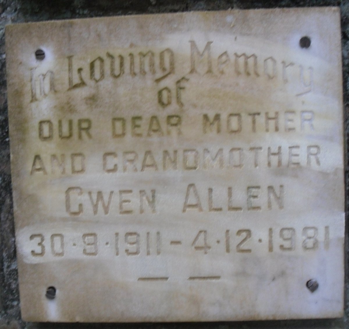ALLEN Gwen 1911-1981