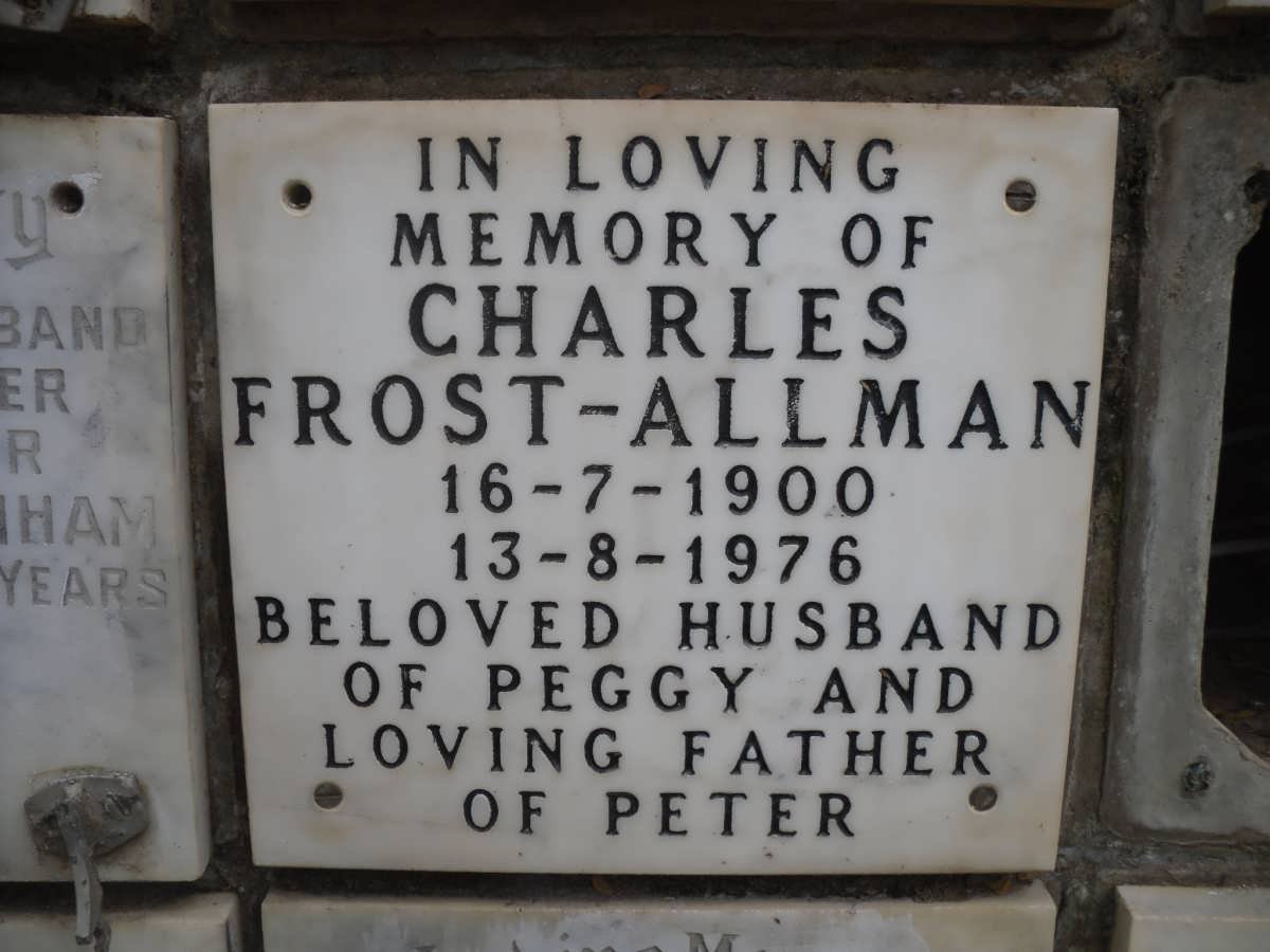 ALLMAN Charles, Frost 1900-1976