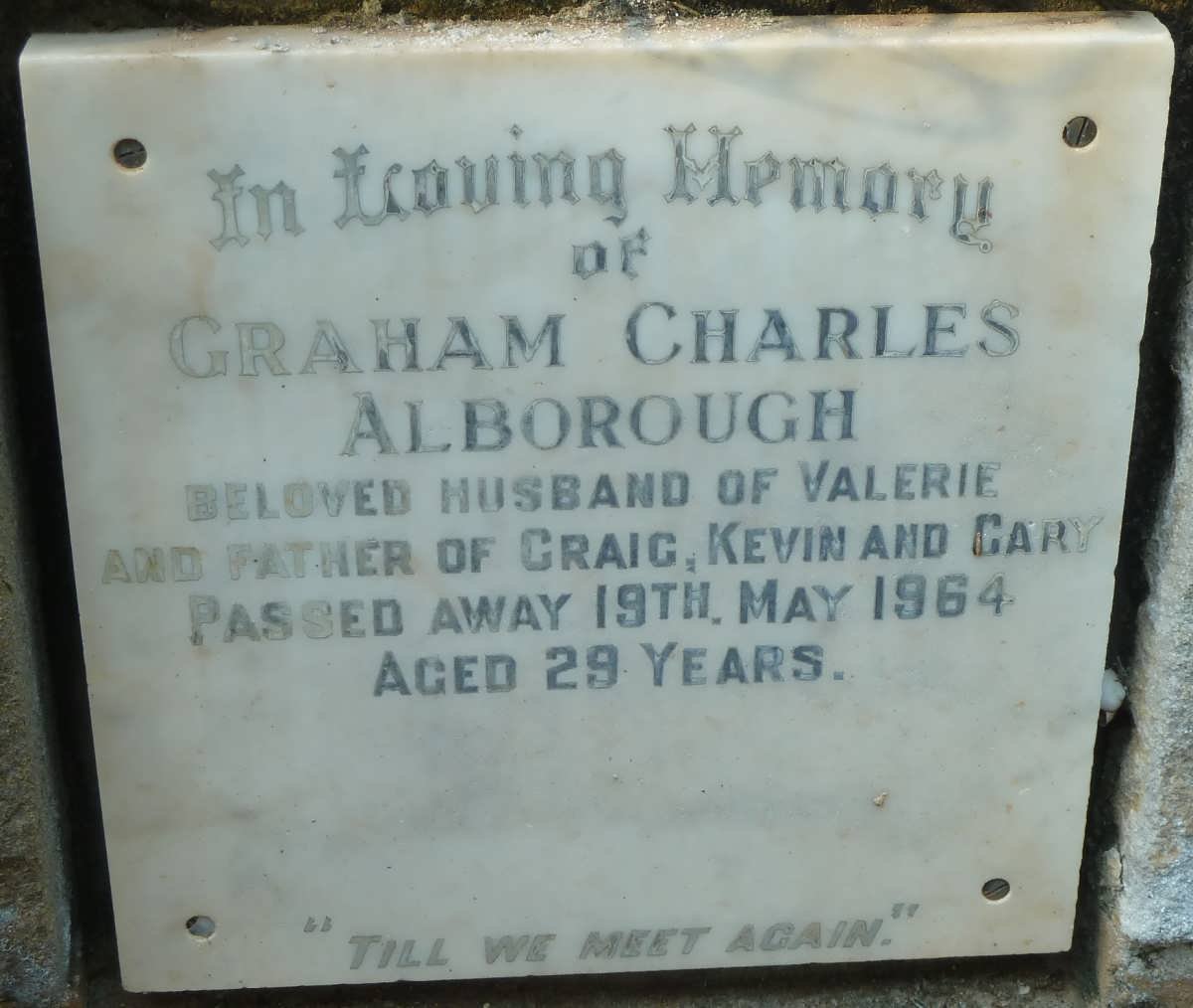 ALBOROUGH Graham Charles -1964