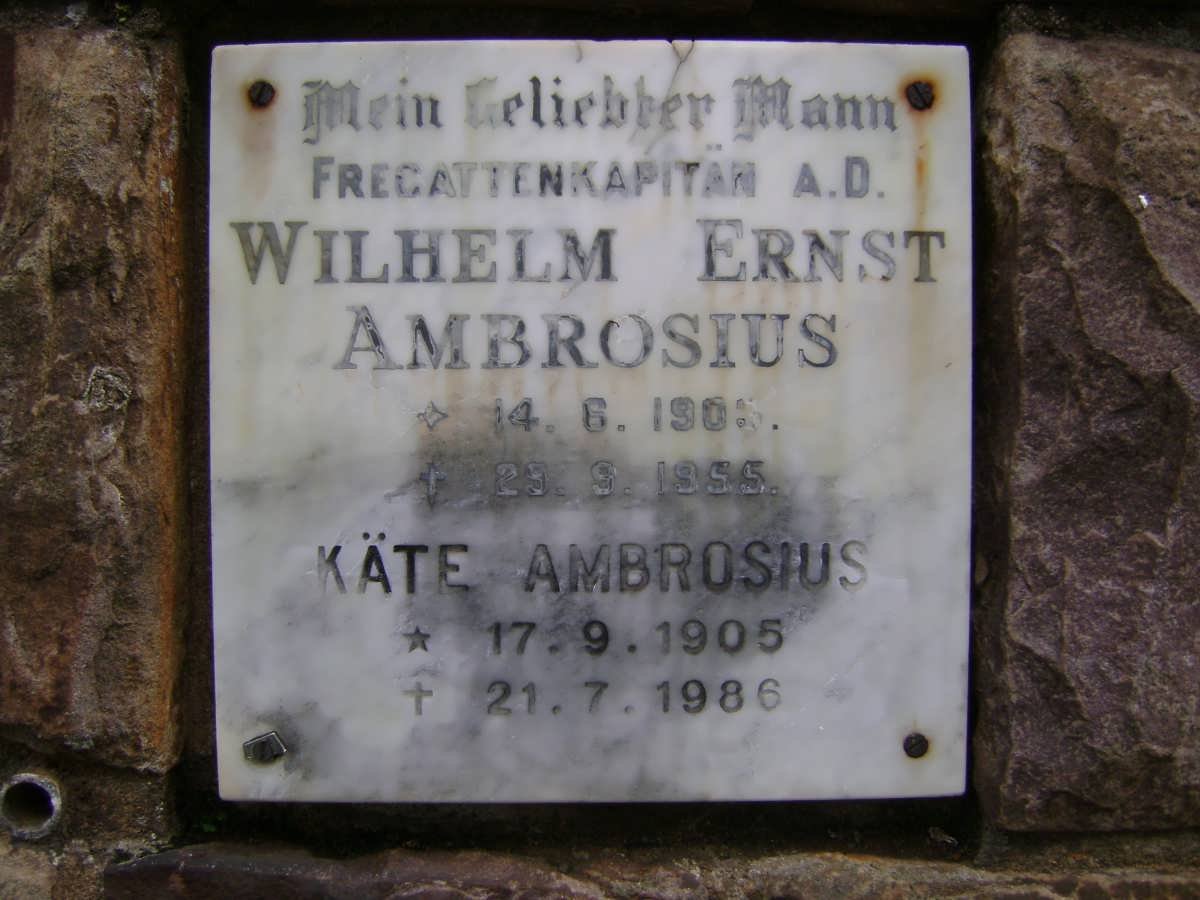 AMBROSIUS Wilhelm Ernst 1905-1955 &amp; Kate 1905-1986