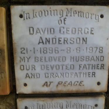 ANDERSON David George 1896-1978