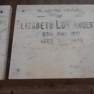 ANDERTON Elizabeth Low -1971