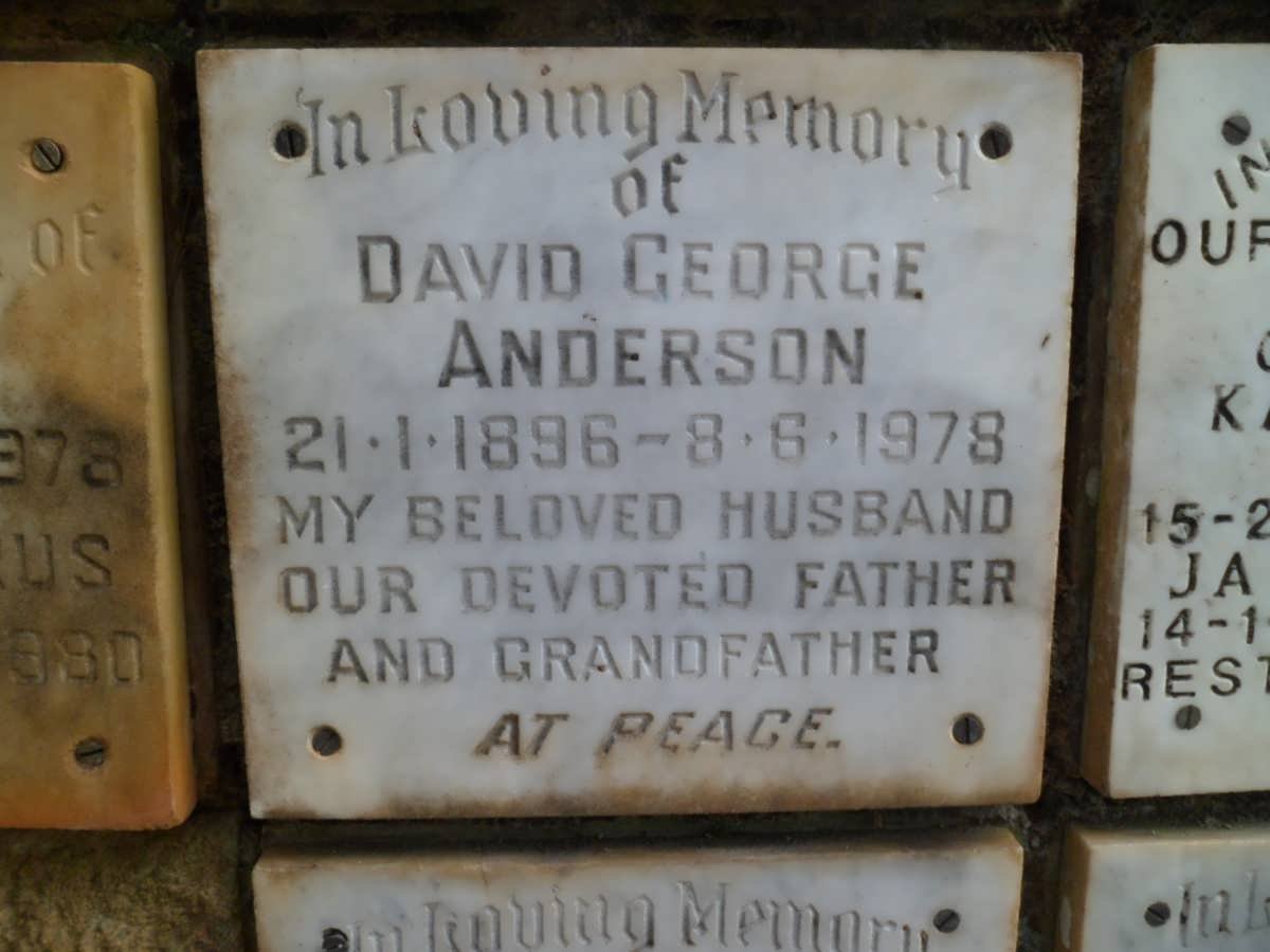 ANDERSON David George 1896-1978
