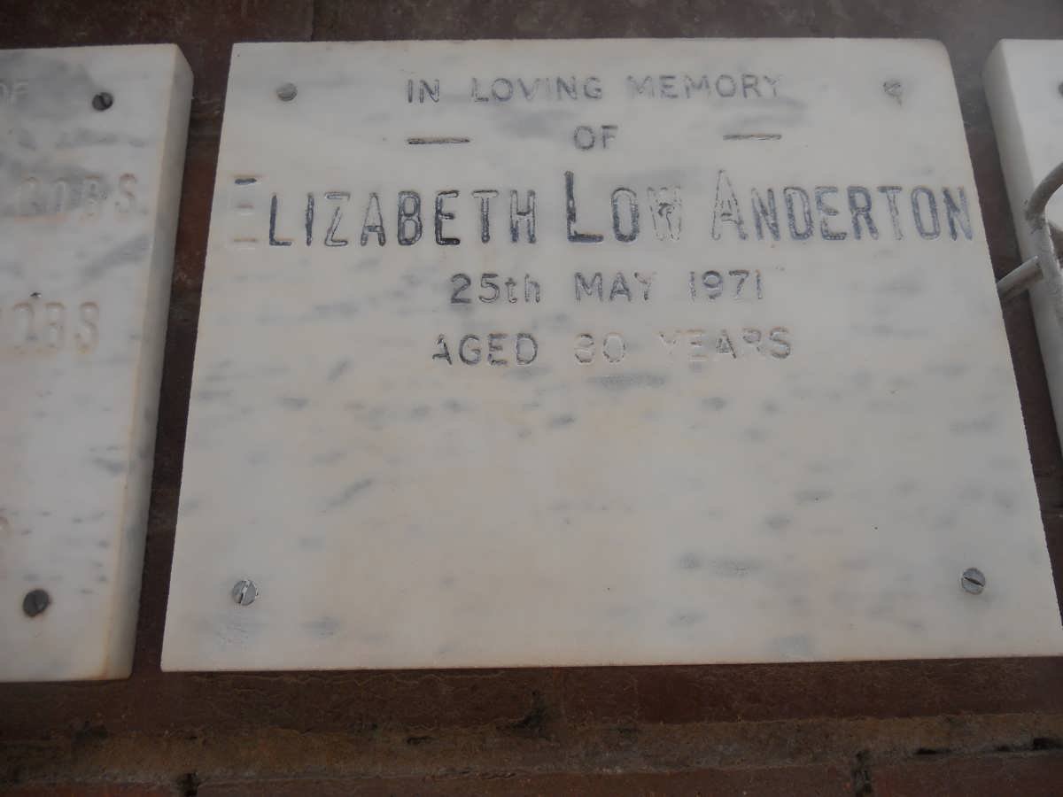 ANDERTON Elizabeth Low -1971