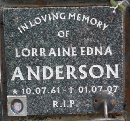ANDERSON Lorraine Edna 1961-2007