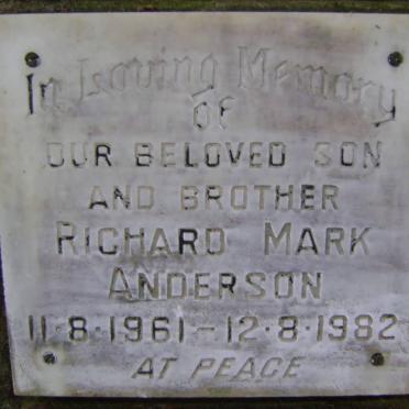 ANDERSON Richard Mark 1961-1982