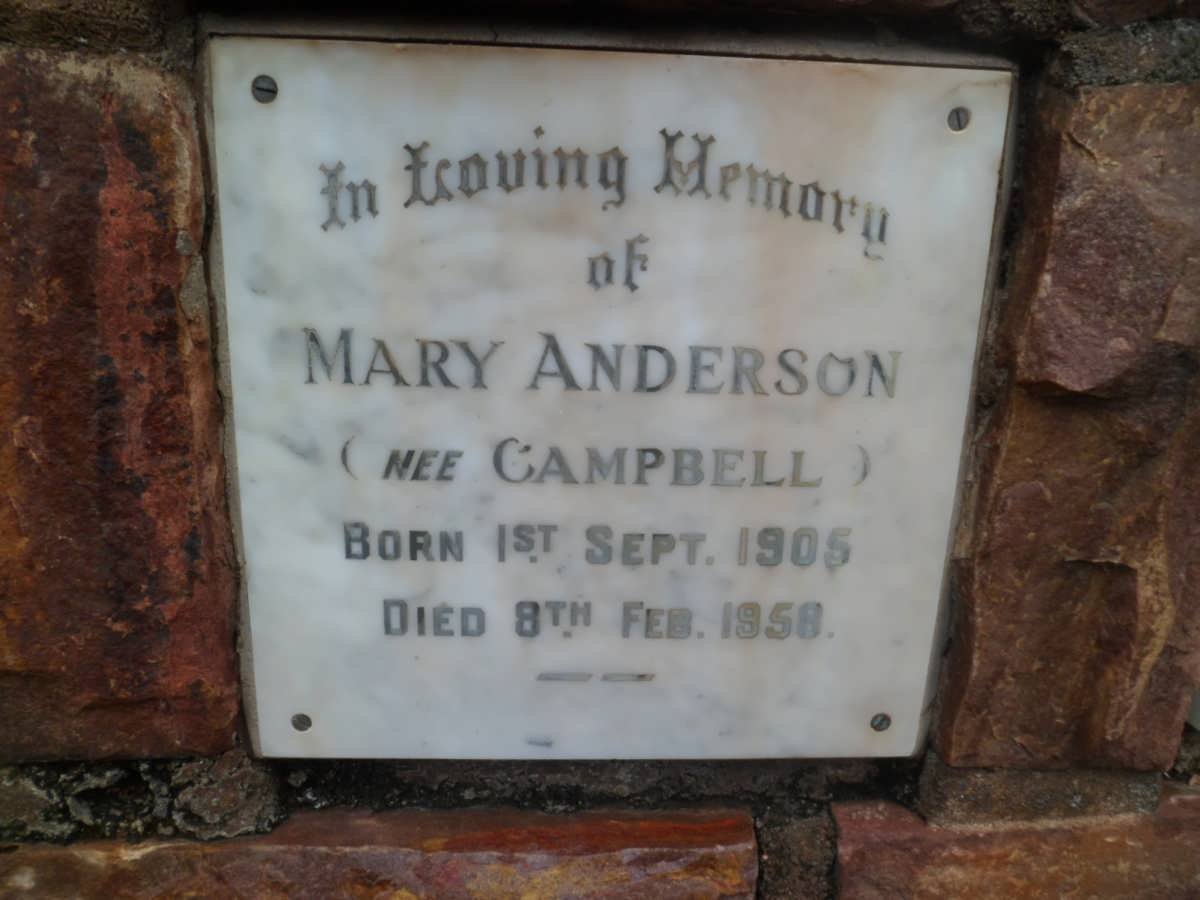 ANDERSON Mary nee CAMPBELL 1905-1958