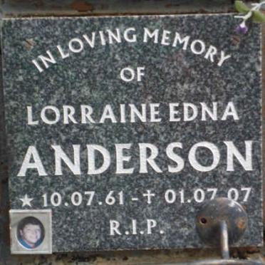 ANDERSON Lorraine Edna 1961-2007