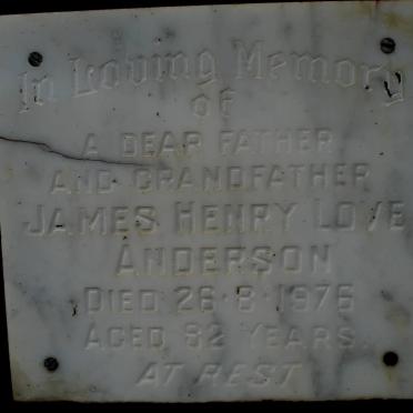 ANDERSON James Henry Love -1976