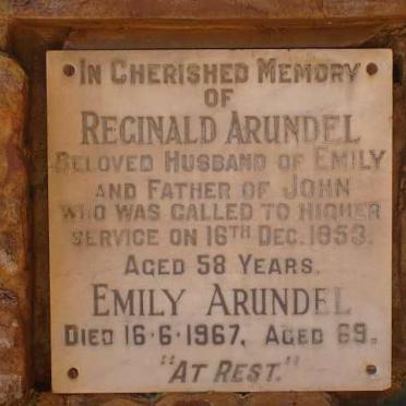 ARUNDEL Reginald 1895-1953 &amp; Emily 1898-1967