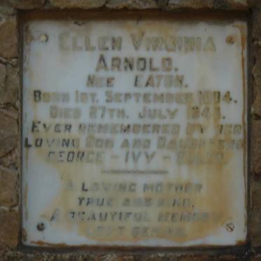 ARNOLD Ellen Virginia nee EATON 1904-1946