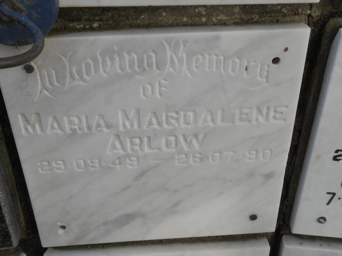 ARLOW Maria Magdalene 1949-1990