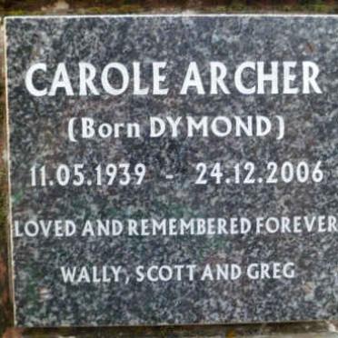 ARCHER Carole nee DYMOND 1939-2006