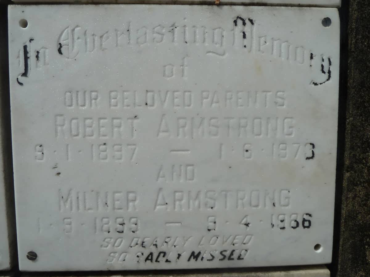 ARMSTRONG Robert 1897-1973 &amp; Milner 1899-1986