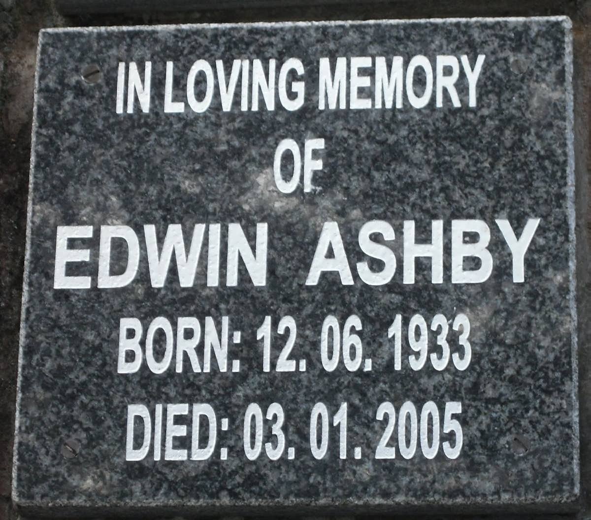 ASHBY Edwin 1933-2005