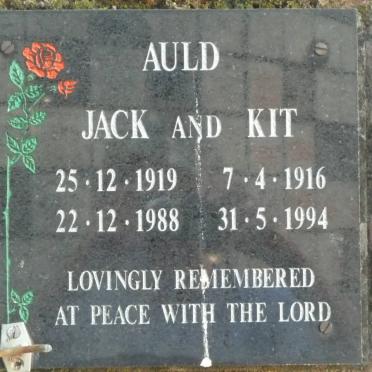 AULD Jack 1919-1988 &amp; Kit 1916-1994