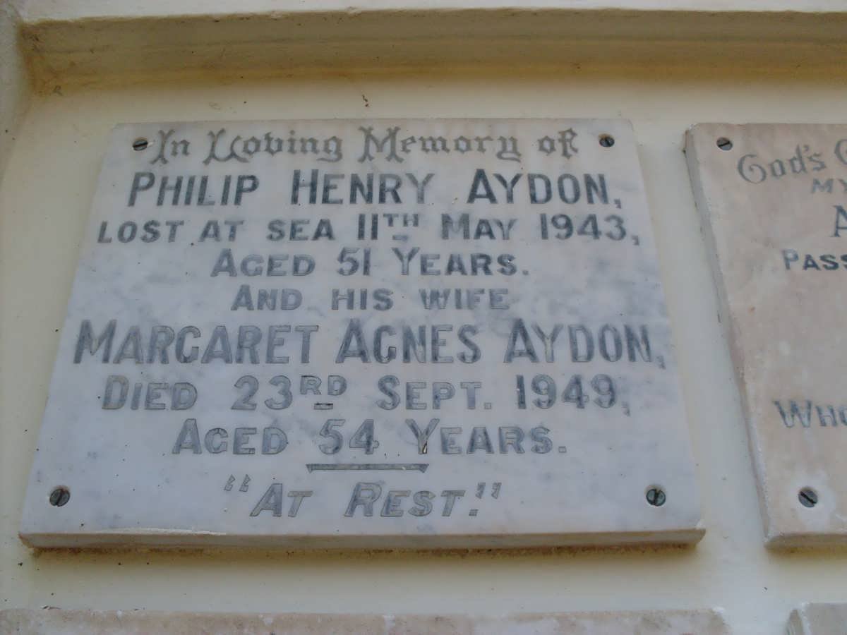 AYDON Philip Henry -1943 &amp; Margaret Agnes -1949