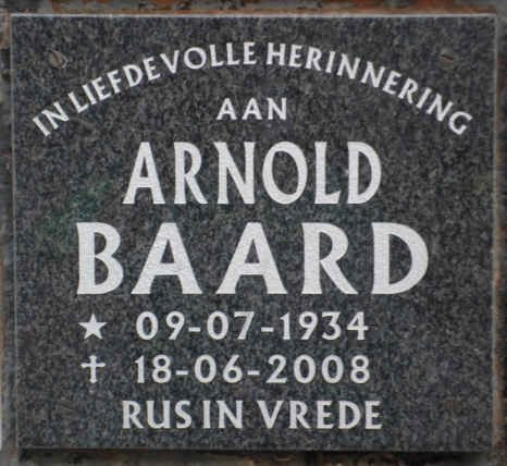 BAARD Arnold 1934-2008