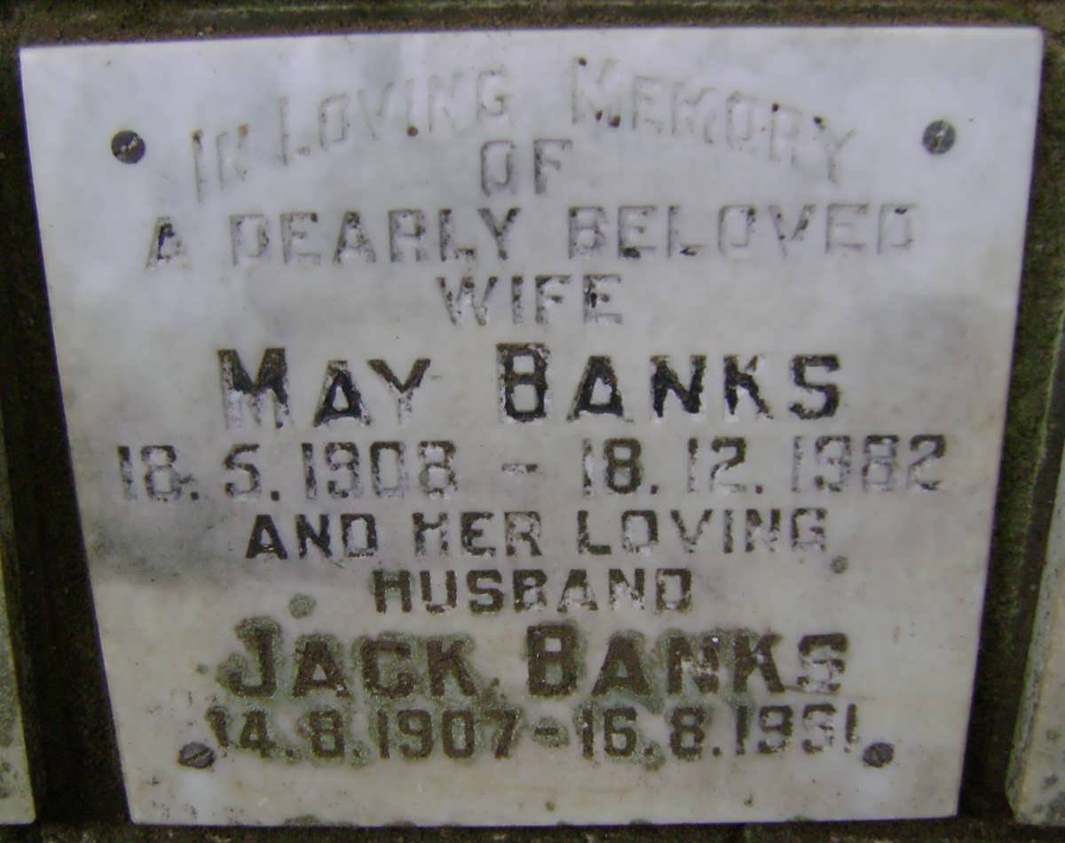 BANKS Jack 1907-1991 &amp; May 1908-1982