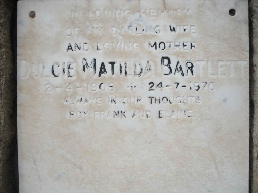 BARTLETT Dulcie Matilda 1906-1970