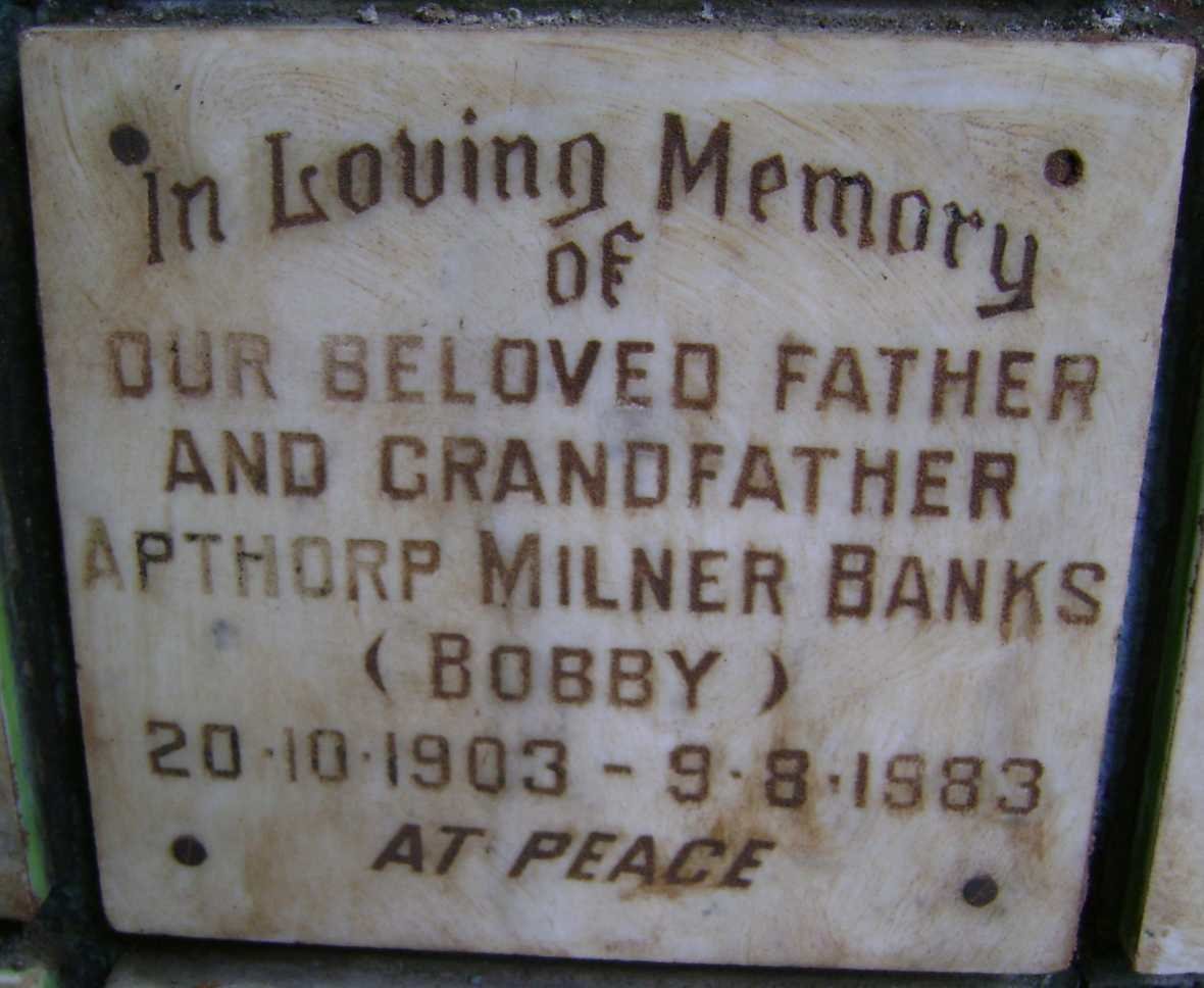 BANKS Apthorp Milner 1903-1983