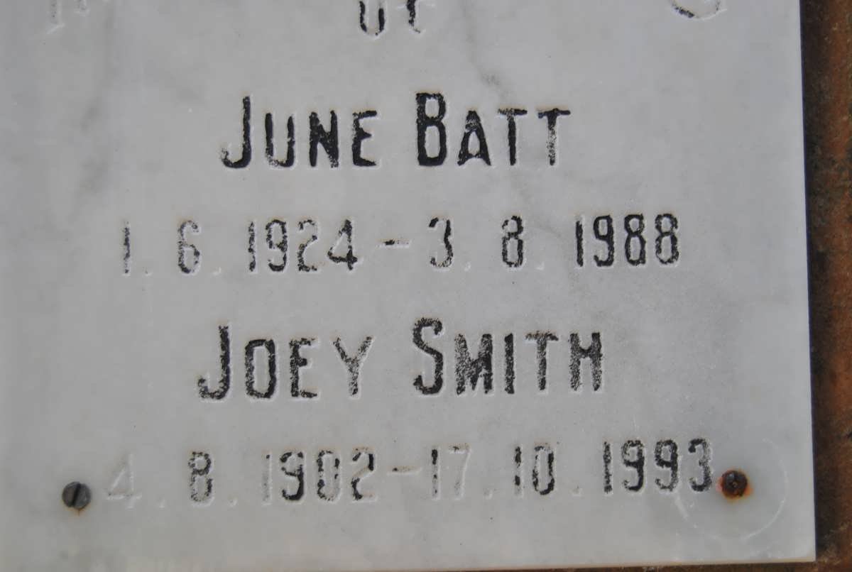BATT June 1924-1988 :: SMITH Joey 1902-1993