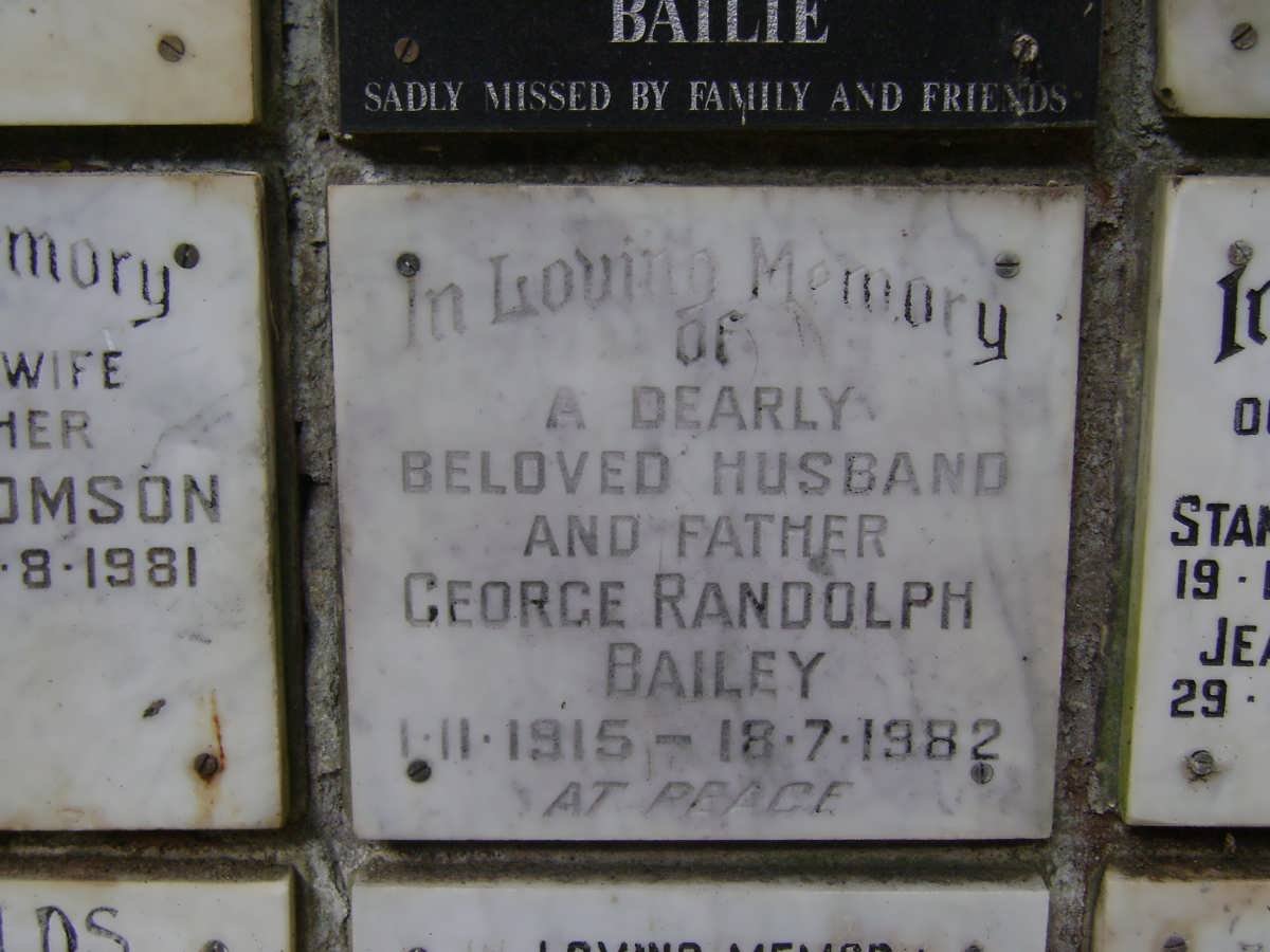 BAILEY George Randolph 1915-1982