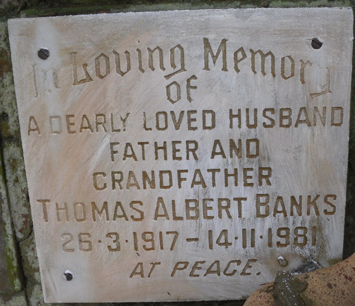 BANKS Thomas Albert 1917-1981