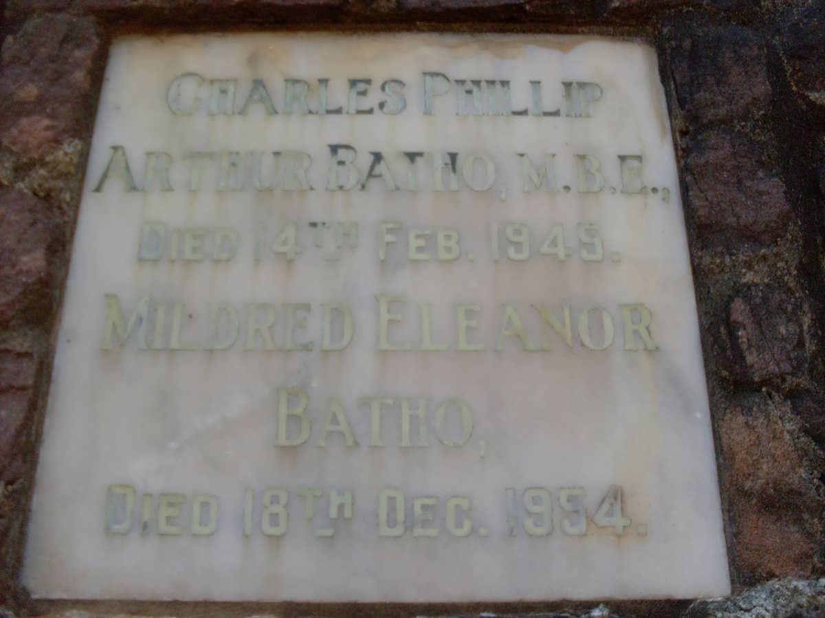 BATHO Charles Phillip Arthur -1945 &amp; Mildred Eleanor -1954