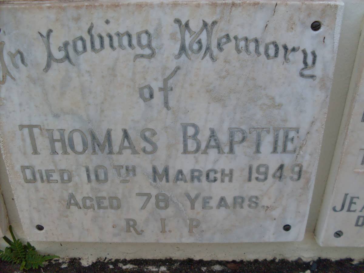 BAPTIE Thomas -1949