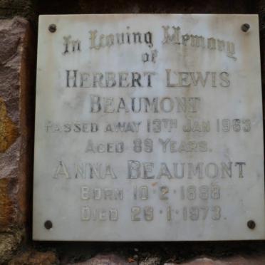 BEAUMONT Herbert Lewis -1963 &amp; Anna 1888-1973