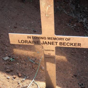 BECKER Loraine Janet 1940-2008