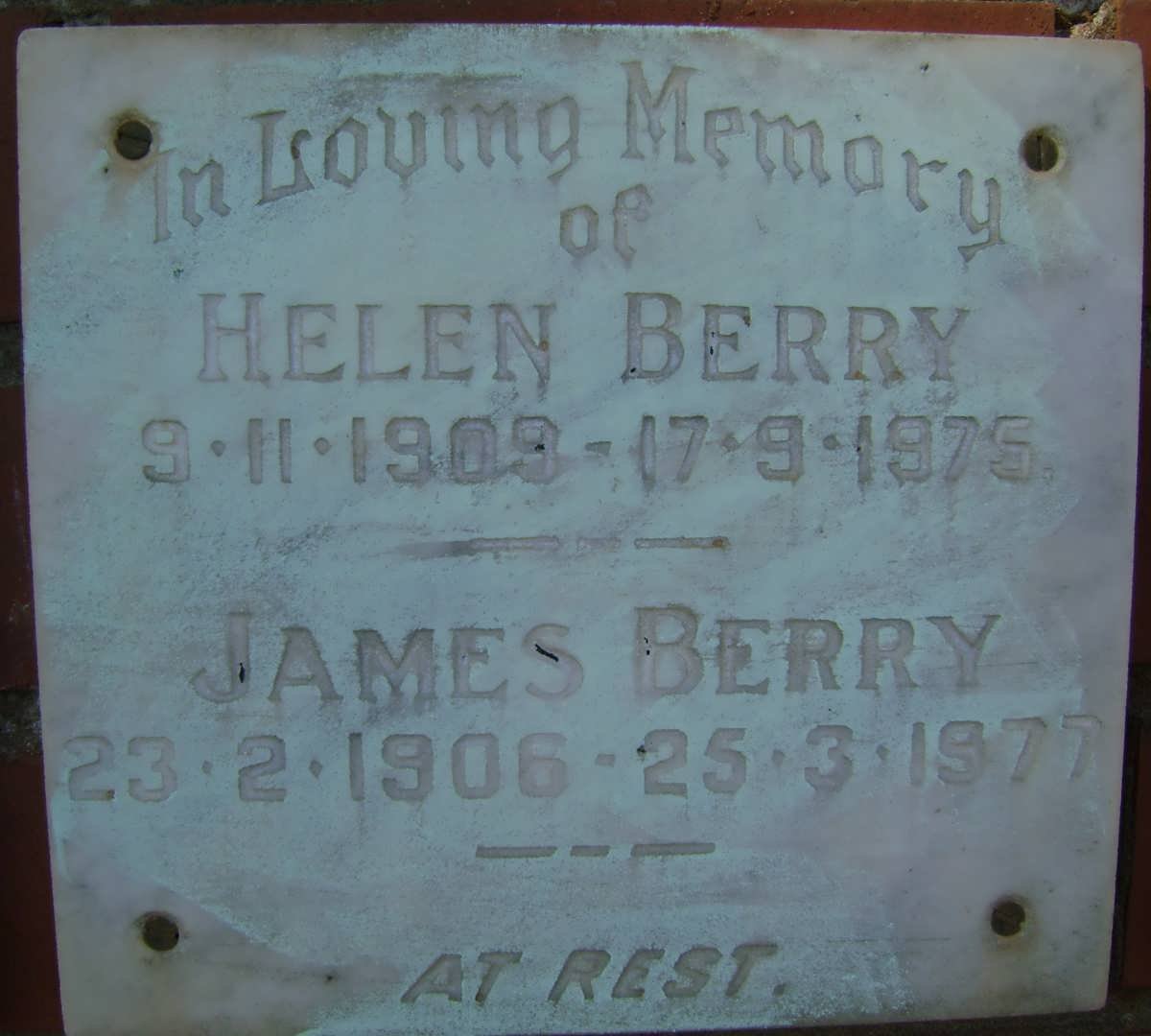 BERRY James 1906-1977  &amp; Helen 1909-1975