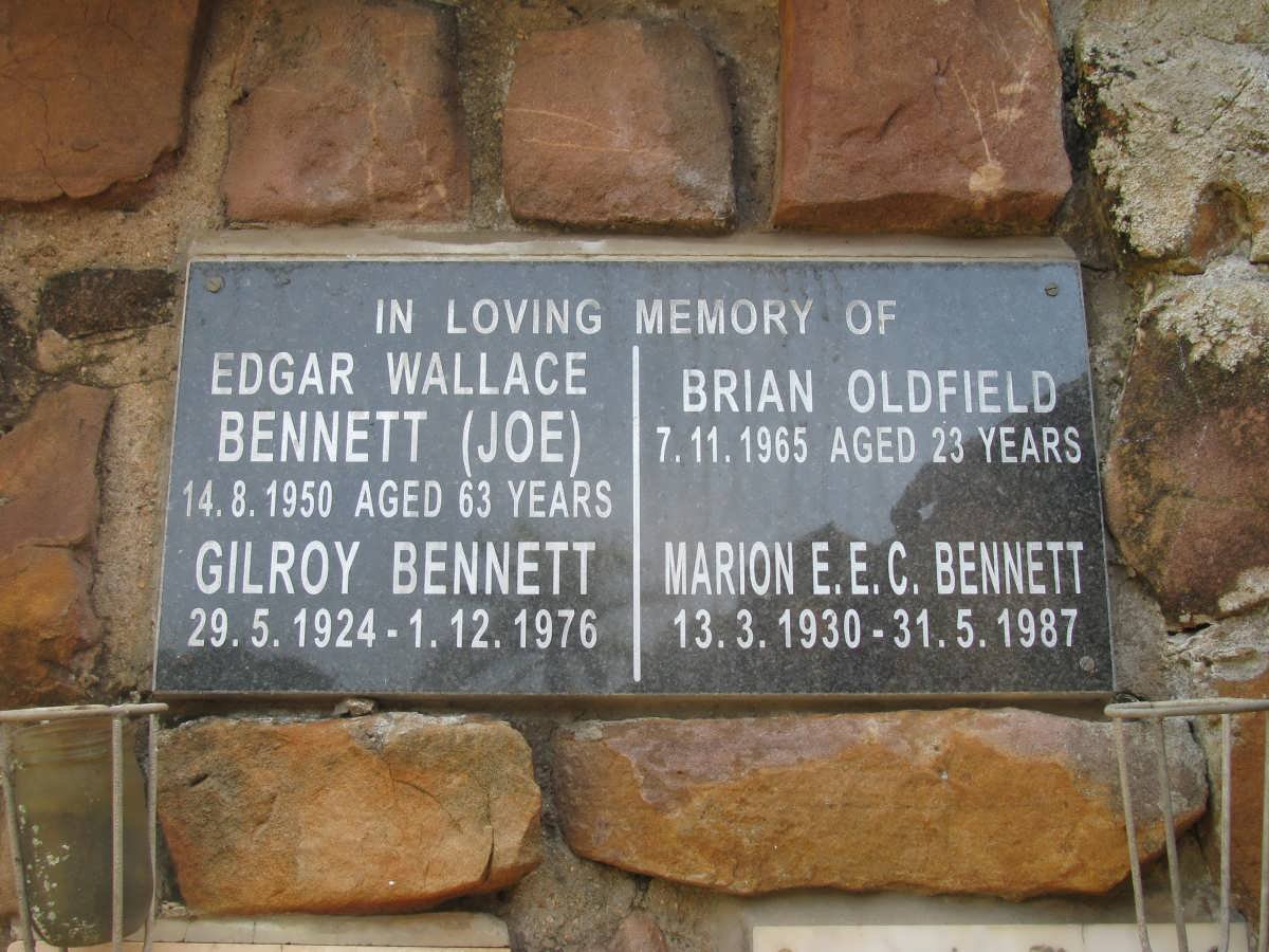 BENNETT Edgar Wallace -1950 :: BENNETT Gilroy 1924-1976 :: BENNETT Marion E.E.C. 1930-1987 :: OLDFIELD Brian -1965